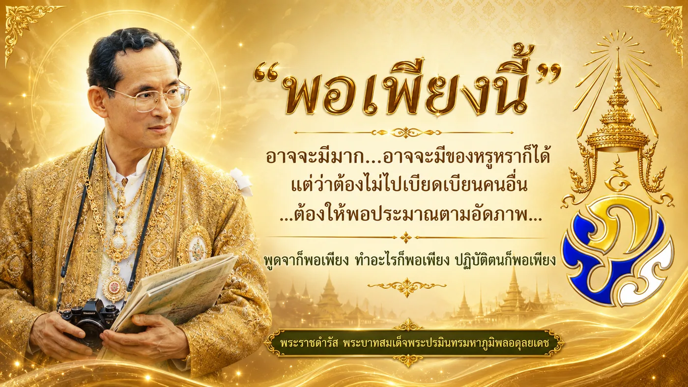 พระบรมฉายาลักษณ์ประกอบฐานบ้านพ่อพอเพียง
